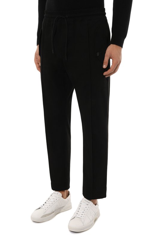 Хлопковые брюки Moschino A0303/5220 Чёрный  A0303/5220 Фото 3