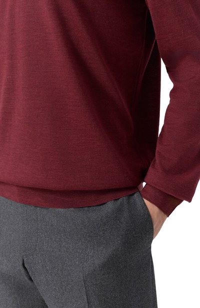Шерстяное поло CORNELIANI бордового цвета по цене 74450 руб., арт. 26M529-2625126, фото 5 Шерстяное поло CORNELIANI, арт. 26M529-2625126, фото 5