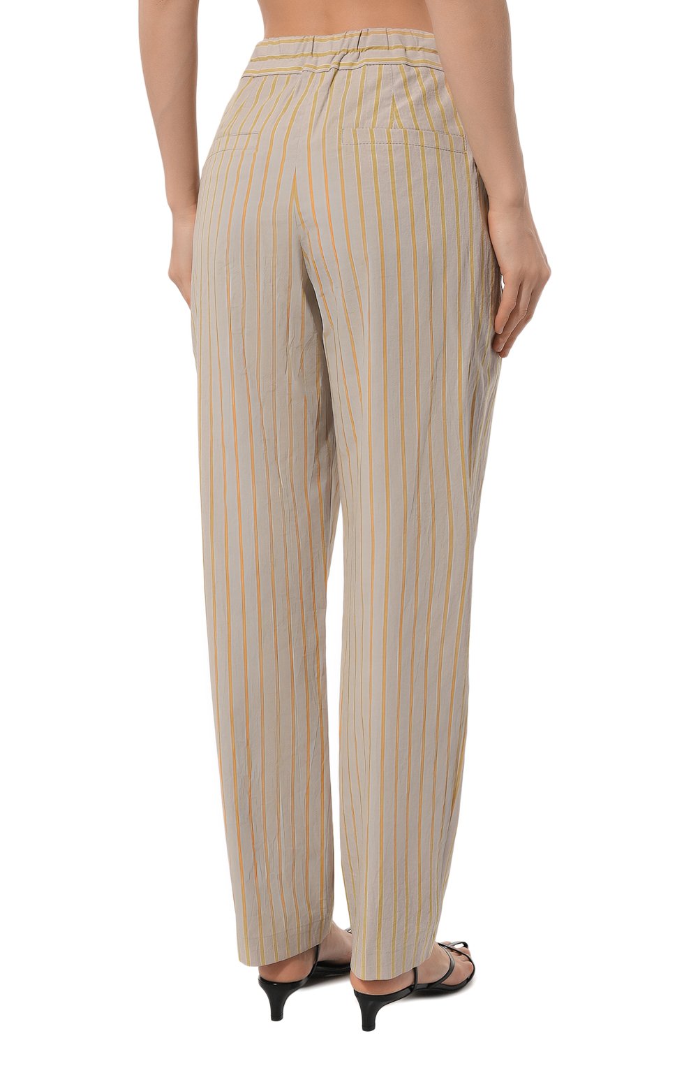 Брюки из хлопка и льна BRUNELLO CUCINELLI, арт. MH564B1312, фото 4