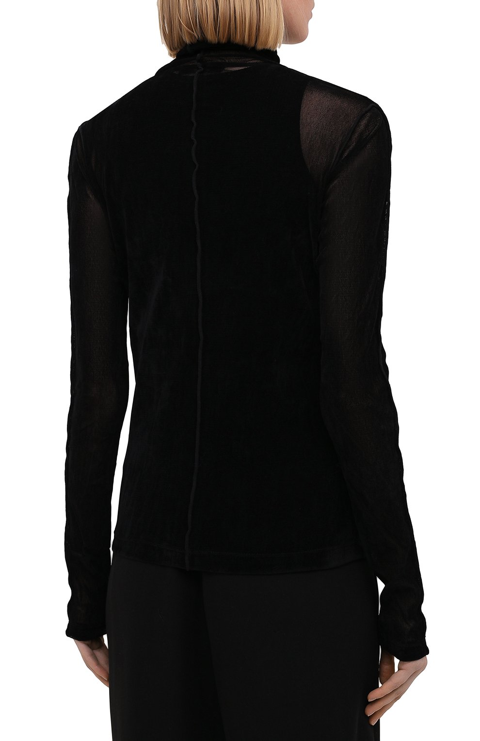 Водолазка HELMUT LANG черного цвета по цене 34200 руб., арт. K10HW509, фото 4 Водолазка HELMUT LANG, арт. K10HW509, фото 4