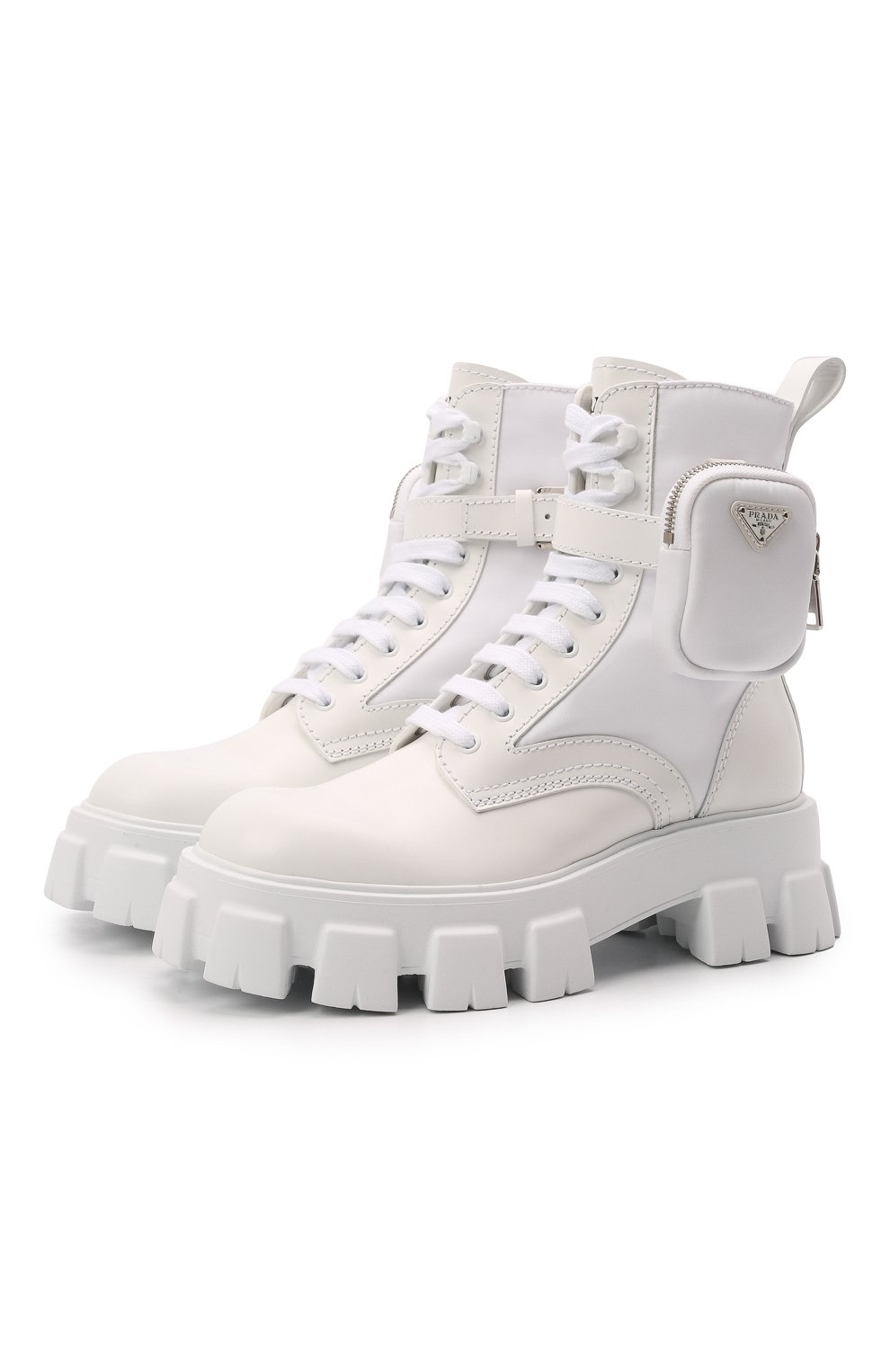 Комбинированные ботинки monolith PRADA, арт. 2UE007-3LFR-F0009-D002, фото 1