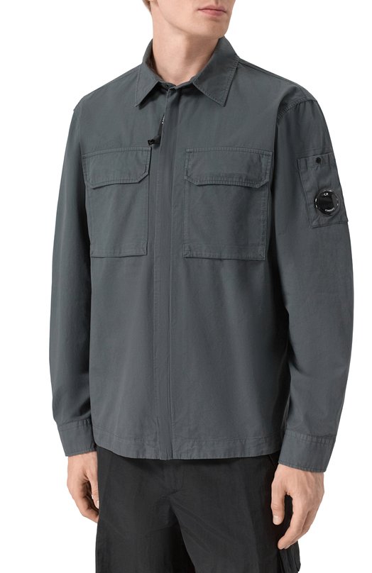 Хлопковая куртка-рубашка C.P. Company 20CM0S156A/110143G Серый  20CM0S156A/110143G Фото 3