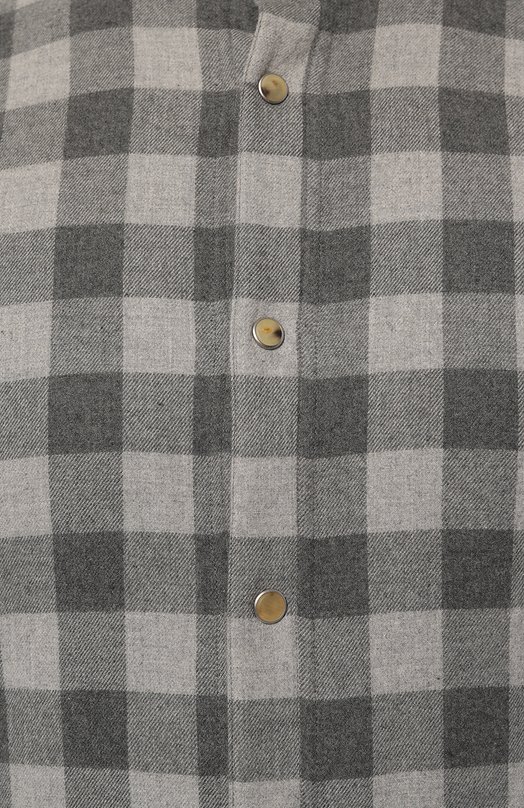 Хлопковая рубашка Kiton UMCMARH0864501 Серый  UMCMARH0864501 Фото 5