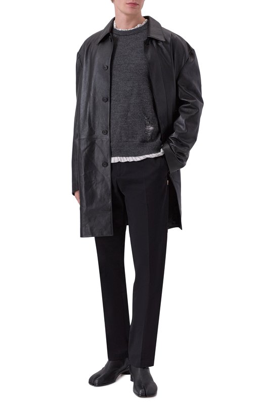 Кожаные сапоги Tabi  Maison Margiela S57WU0153/PR058 Чёрный  S57WU0153/PR058 Фото 2