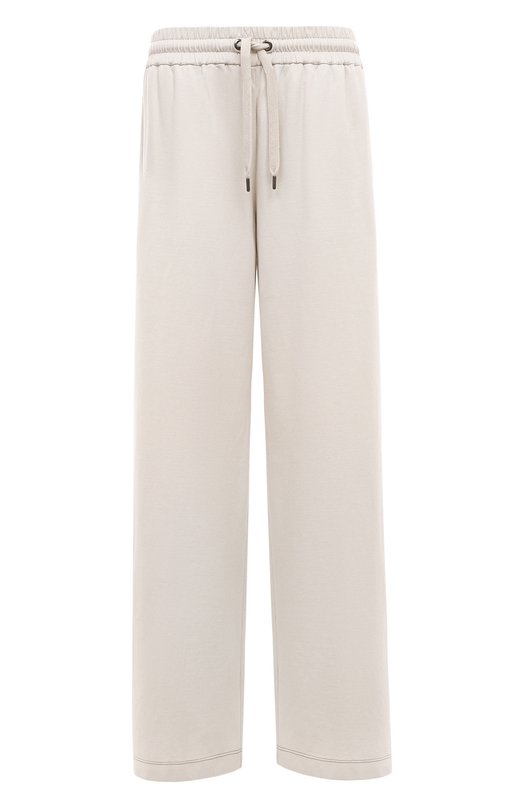 Хлопковые брюки Brunello Cucinelli MH827B1334 Кремовый MH827B1334