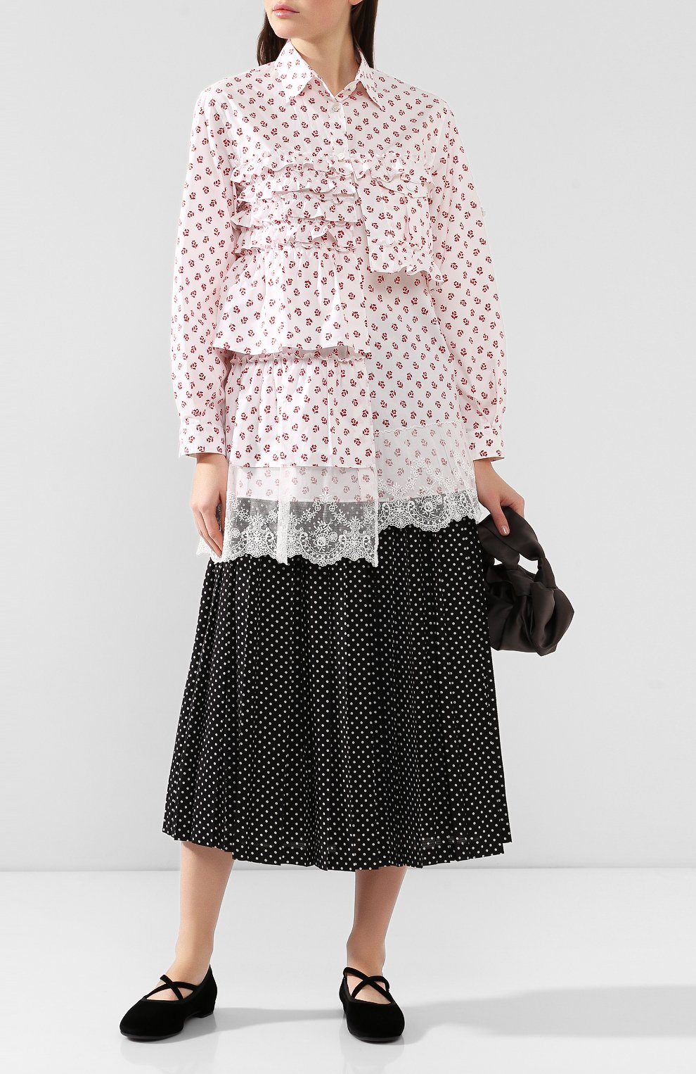 Блузка 4 moncler simone rocha MONCLER GENIUS красного цвета по цене 65500 руб., арт. E2-09W-55202-00-54ACW, фото 2 Блузка 4 moncler simone rocha MONCLER GENIUS, арт. E2-09W-55202-00-54ACW, фото 2