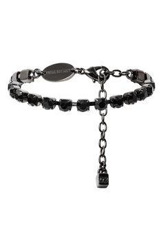 Женский браслет DSQUARED2 черного цвета, арт. ARM0190 59400001 | Фото 1 (Региональные ограничения белый список (Axapta Mercury): Не проставлено; Нос: Не проставлено; Материал: Стекло, Металл)