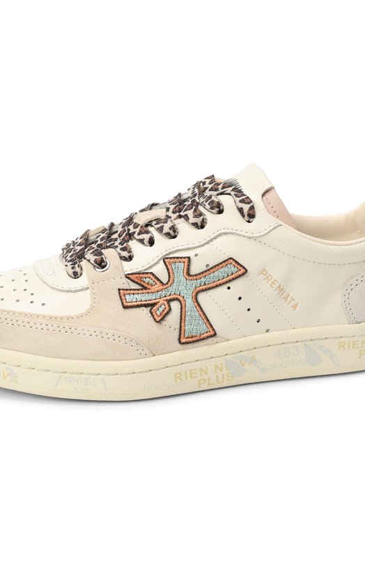 Комбинированные кеды Bskt Clay Premiata BSKTCLAD/VAR 7317 Кремовый  BSKTCLAD/VAR 7317 Фото 7