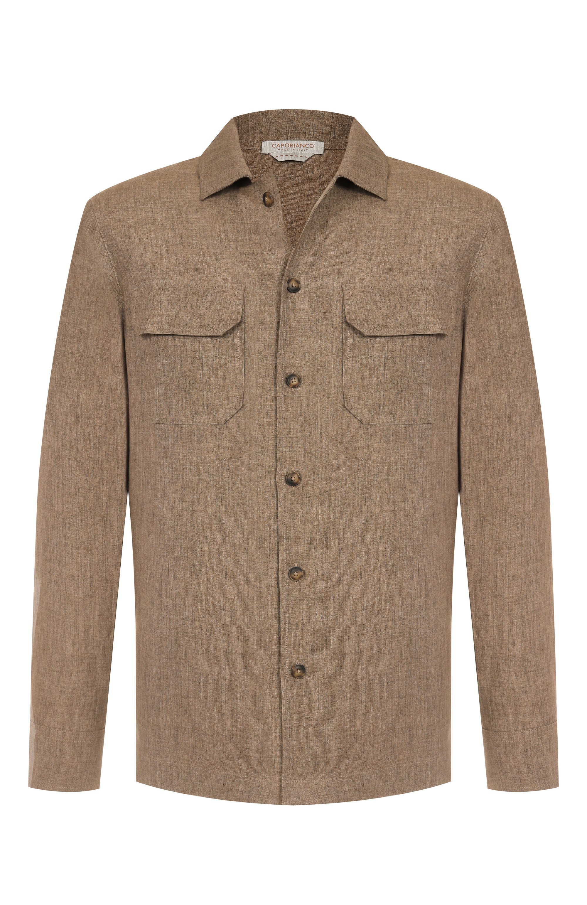 Льняная рубашка CAPOBIANCO, арт. 18M501.LL00., фото 1