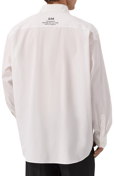 Хлопковая рубашка VETEMENTS, арт. UA53SH450W/1001 P0PLIN, фото 4