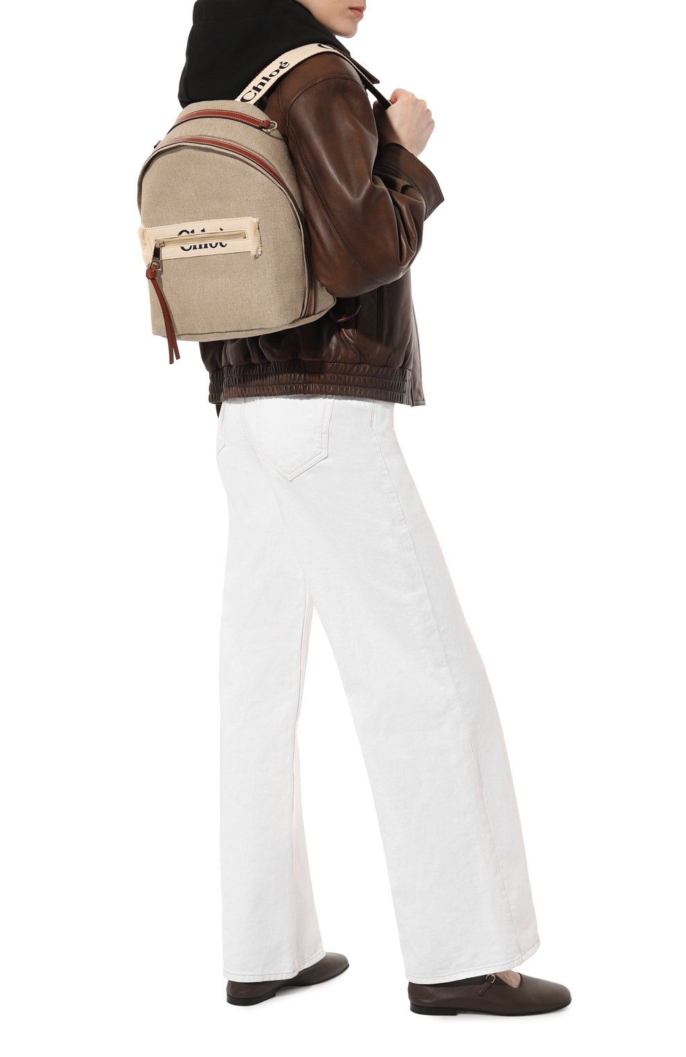 Рюкзак woody CHLOÉ светло-коричневого цвета по цене 214000 руб., арт. CHC23AS379/L06, фото 7 Рюкзак woody CHLOÉ, арт. CHC23AS379/L06, фото 7