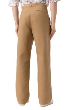 Мужские хлопковые брюки DSQUARED2 бежевого цвета, арт. S79KA0085/D35106 | Фото 4 (Длина (брюки, джинсы): Стандартные; Материал внешний: Хлопок; Стили: Кэжуэл; Случай: Повседневный)