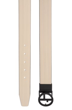 Мужской двусторонний ремень GIORGIO ARMANI бежевого цвета, арт. GM001158/AF14801 | Фото 3 (Материал: Натуральная кожа; Нос: Не проставлено; Материал сплава: Проставлено; Случай: Повседневный)