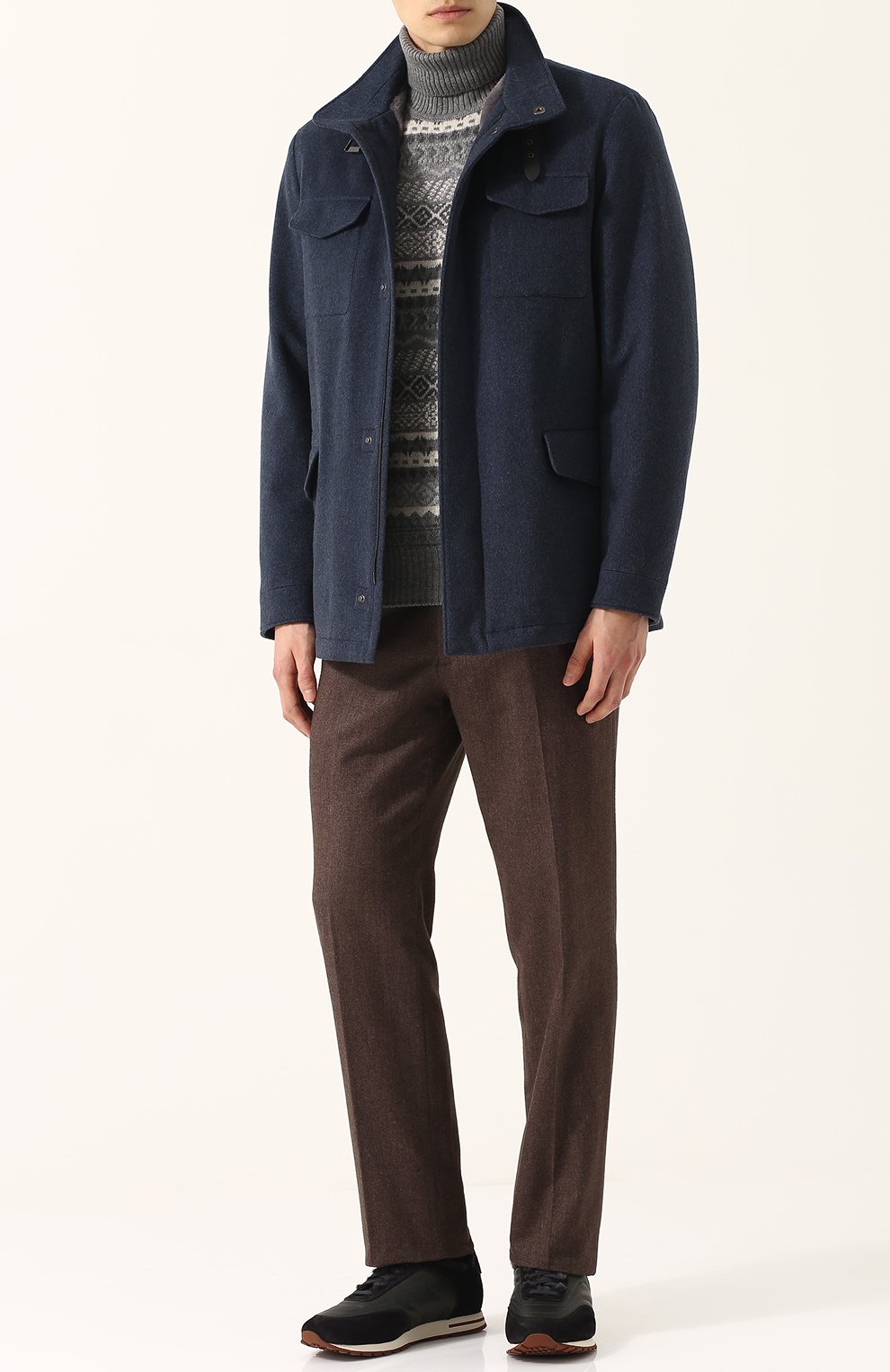 Кожаные кроссовки week end walk с внутренней меховой отделкой LORO PIANA, арт. FAG5655, фото 2