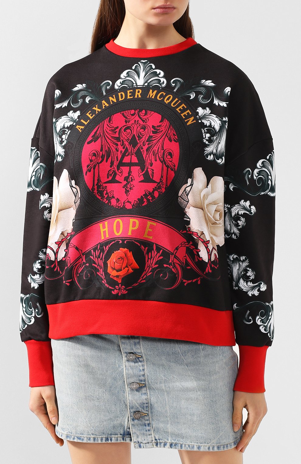 Хлопковый свитшот ALEXANDER MCQUEEN, арт. 594044/QLAA0, фото 3