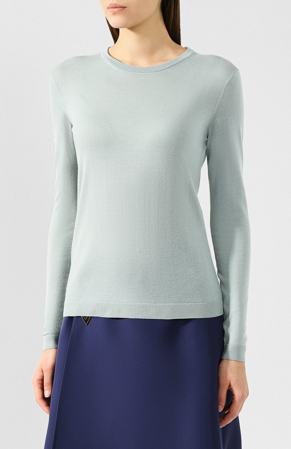 Кашемировый пуловер RALPH LAUREN светло-голубого цвета по цене 79150 руб., арт. 290615194, фото 3 Кашемировый пуловер RALPH LAUREN, арт. 290615194, фото 3