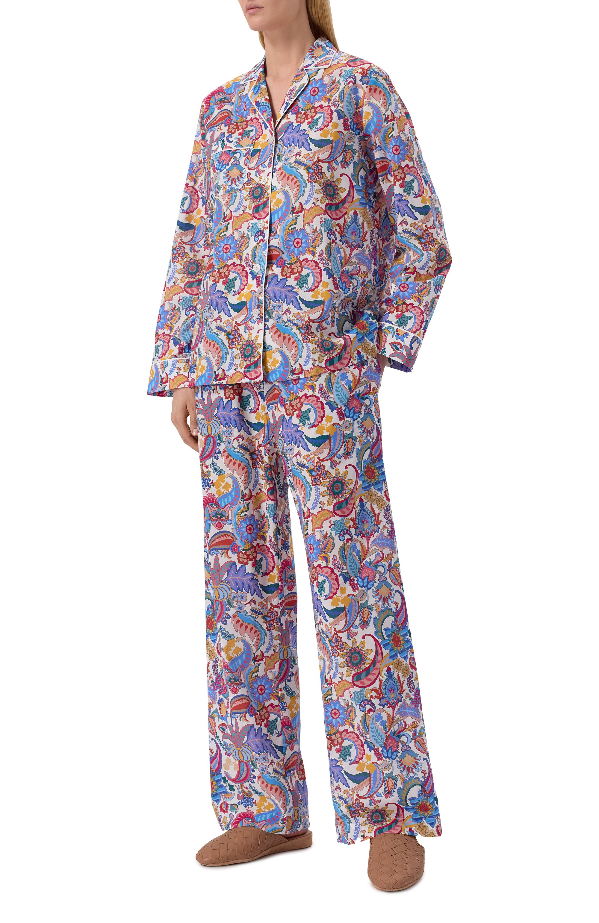 Хлопковая пижама DEREK ROSE разноцветного цвета по цене 40950 руб., арт. 2012/LEDB089, фото 2 Хлопковая пижама DEREK ROSE, арт. 2012/LEDB089, фото 2