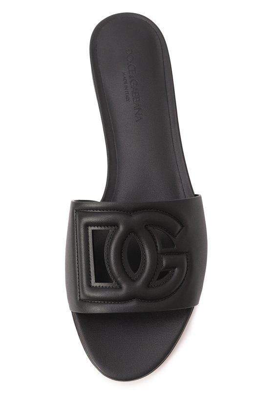 Кожаные шлепанцы Bianca Dolce & Gabbana CQ0436/AY329 Чёрный  CQ0436/AY329 Фото 6
