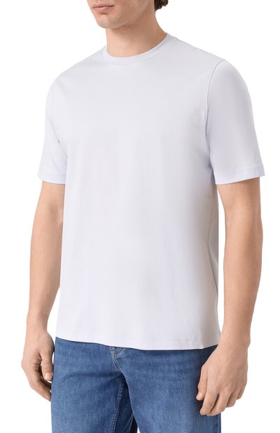 Хлопковая футболка MVST светло-голубого цвета по цене 49500 руб., арт. M26.CSM.K423/YAMU, фото 3 Хлопковая футболка MVST, арт. M26.CSM.K423/YAMU, фото 3