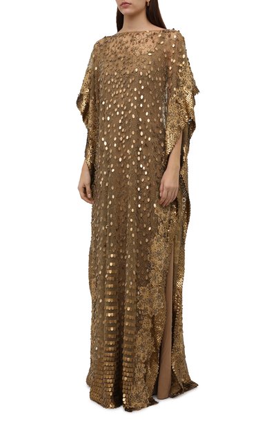 Платье VALENTINO золотого цвета по цене 3370000 руб., арт. VB0VDBW51ED, фото 3 Платье VALENTINO, арт. VB0VDBW51ED, фото 3