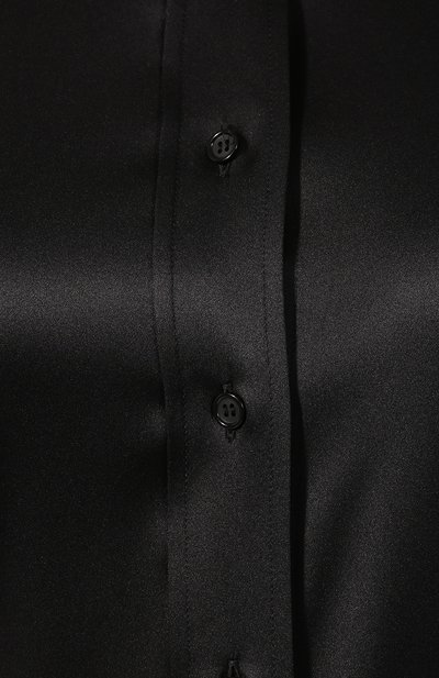 Атласная рубашка BOTTEGA VENETA черного цвета по цене 188000 руб., арт. 575257/VA6R0, фото 5 Атласная рубашка BOTTEGA VENETA, арт. 575257/VA6R0, фото 5