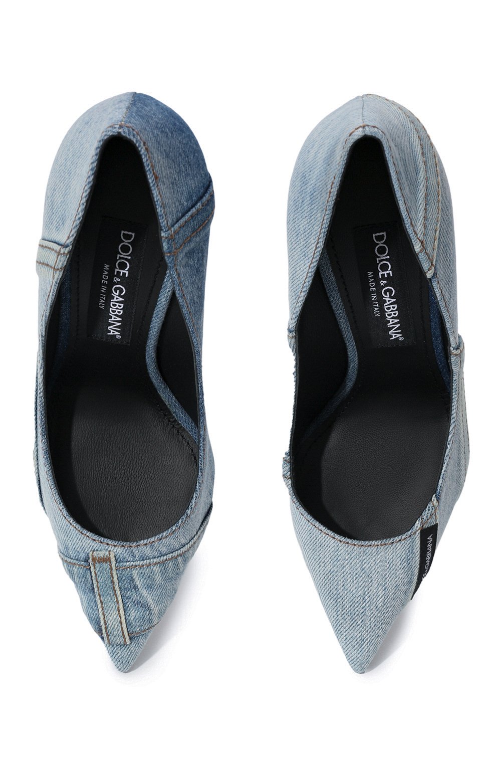 Текстильные туфли cardinale DOLCE & GABBANA голубого цвета по цене 75000 руб., арт. CD1711/AY841, фото 6 Текстильные туфли cardinale DOLCE & GABBANA, арт. CD1711/AY841, фото 6