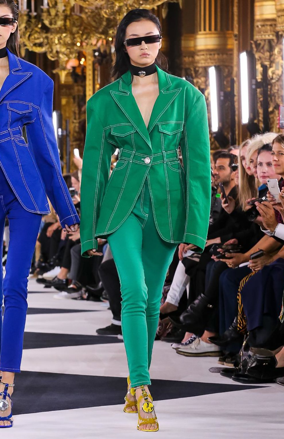 Джинсы BALMAIN зеленого цвета по цене 77950 руб., арт. TF05460/D022, фото 6 Джинсы BALMAIN, арт. TF05460/D022, фото 6