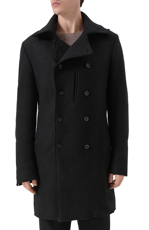 Шерстяное пальто Hannes Roether MA33TZE.7066 Чёрный  MA33TZE.7066 Фото 3