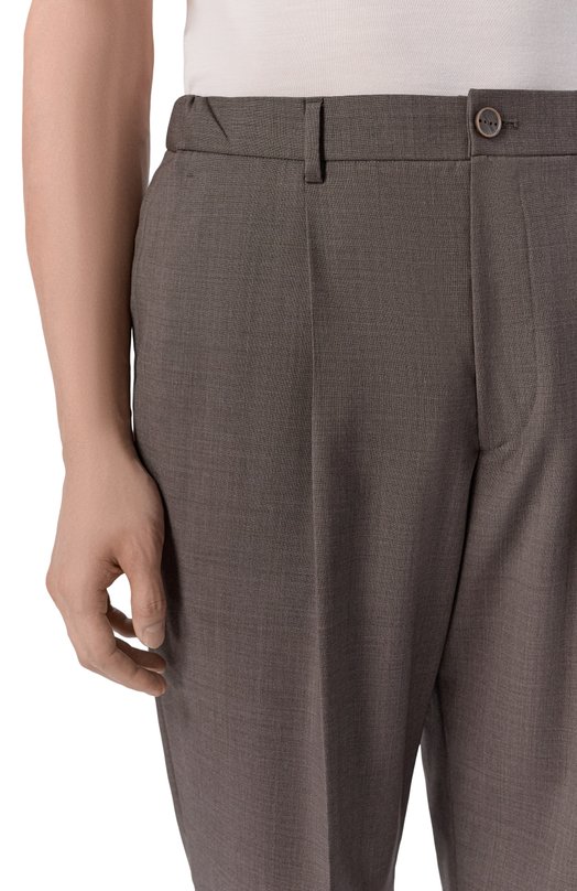 Шерстяные брюки Hevo T0RRECANNE24/L755 Коричневый  T0RRECANNE24/L755 Фото 5