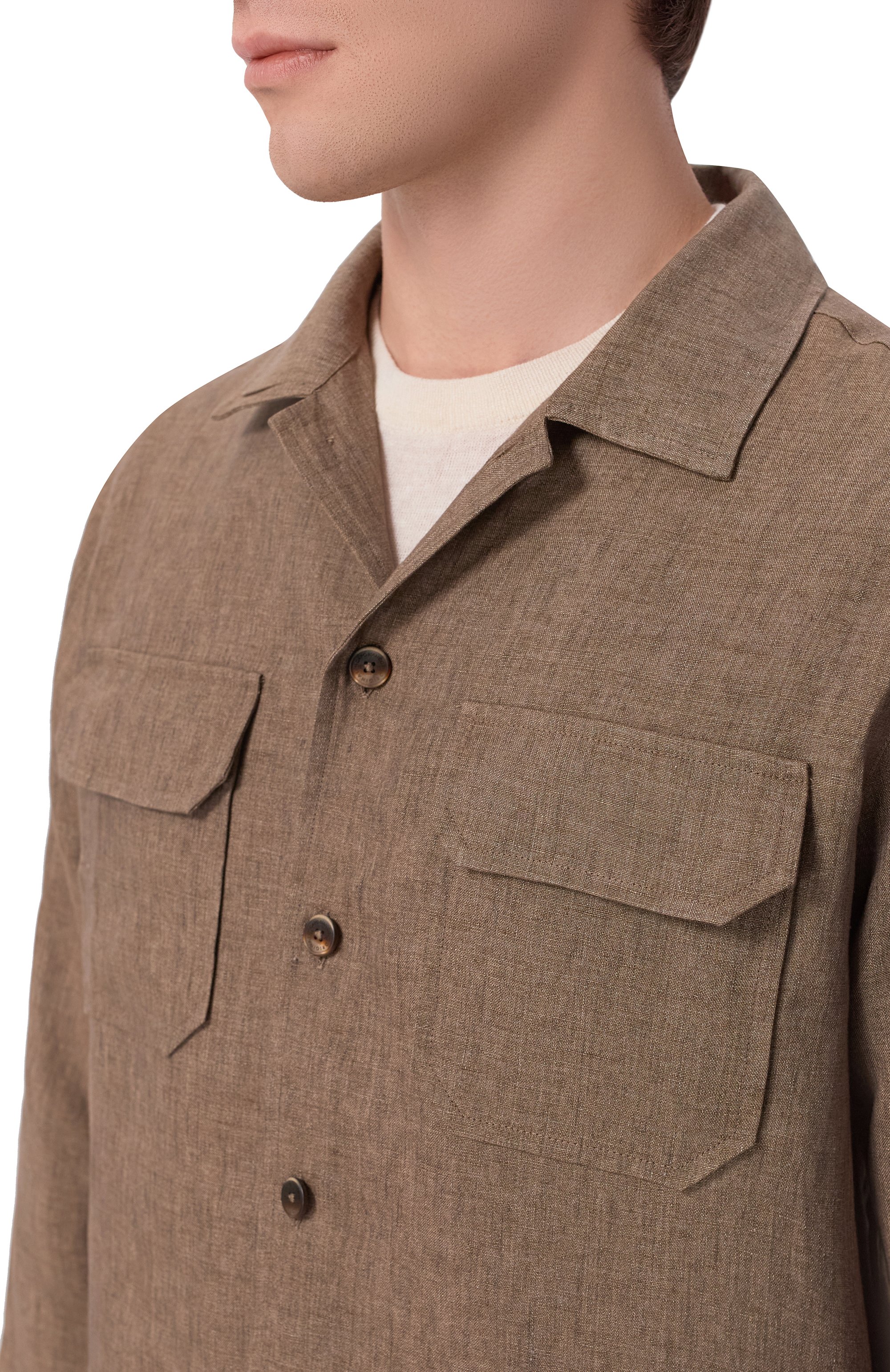 Льняная рубашка CAPOBIANCO, арт. 20M515.LL00., фото 5