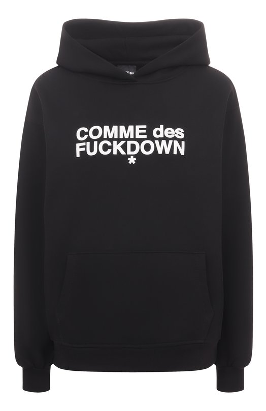 Хлопковое худи Comme des Fuckdown CFABW01355 Чёрный CFABW01355