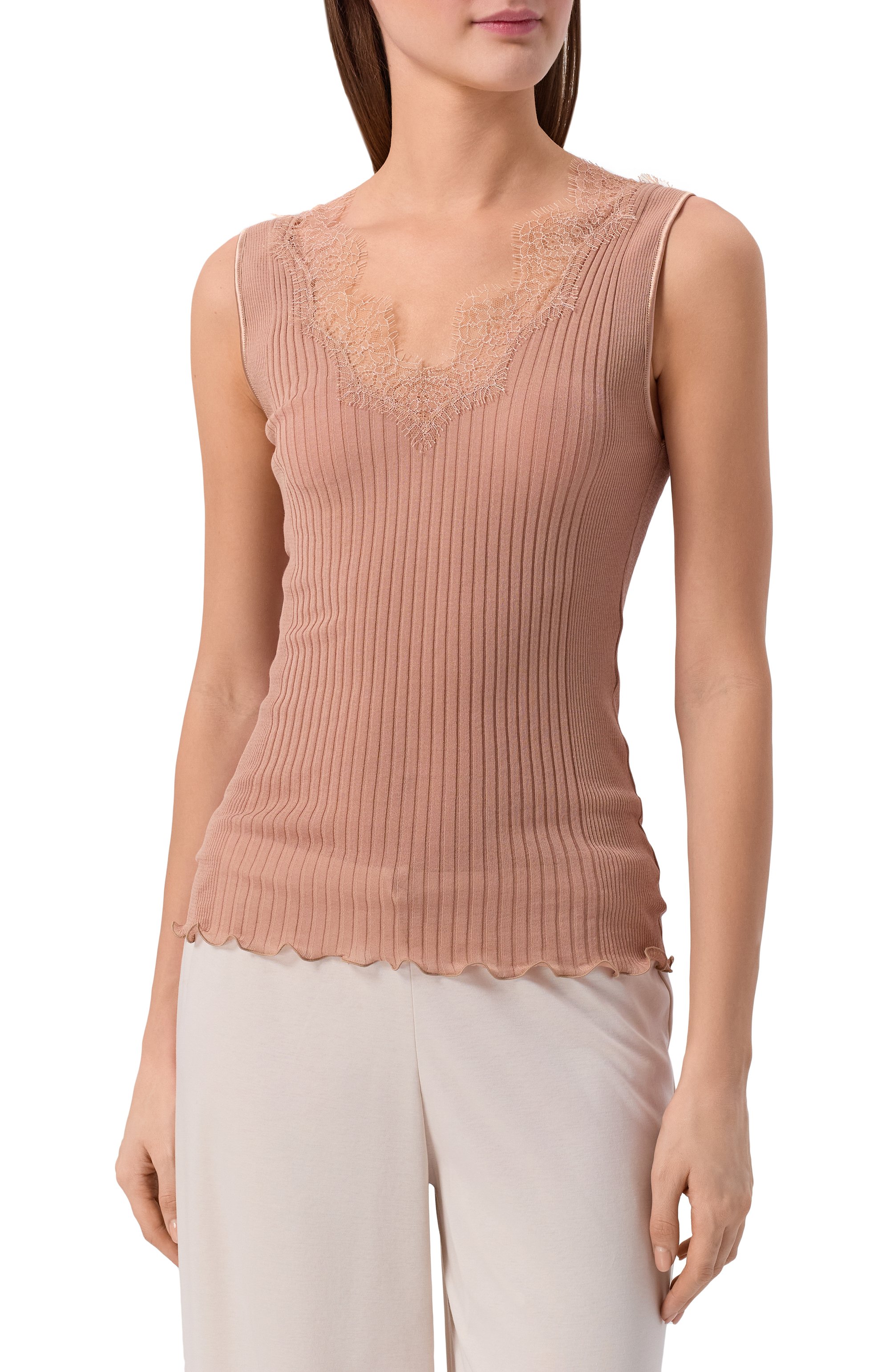 Хлопковый топ ZIMMERLI бежевого цвета по цене 23200 руб., арт. 207-2801, фото 3 Хлопковый топ ZIMMERLI, арт. 207-2801, фото 3