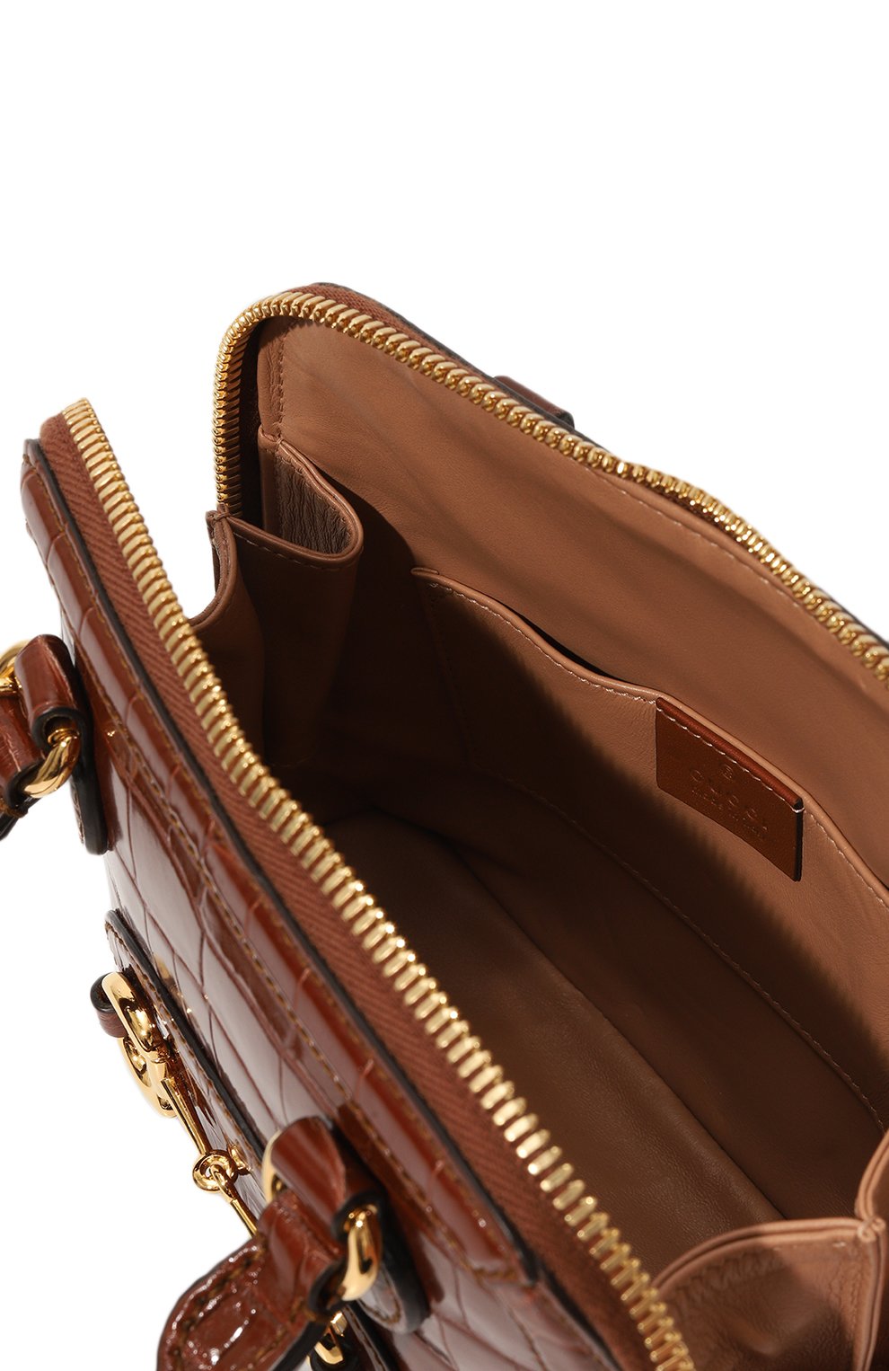 Сумка gucci horsebit 1955 mini из кожи аллигатора GUCCI, арт. 640716 EV40G, фото 5