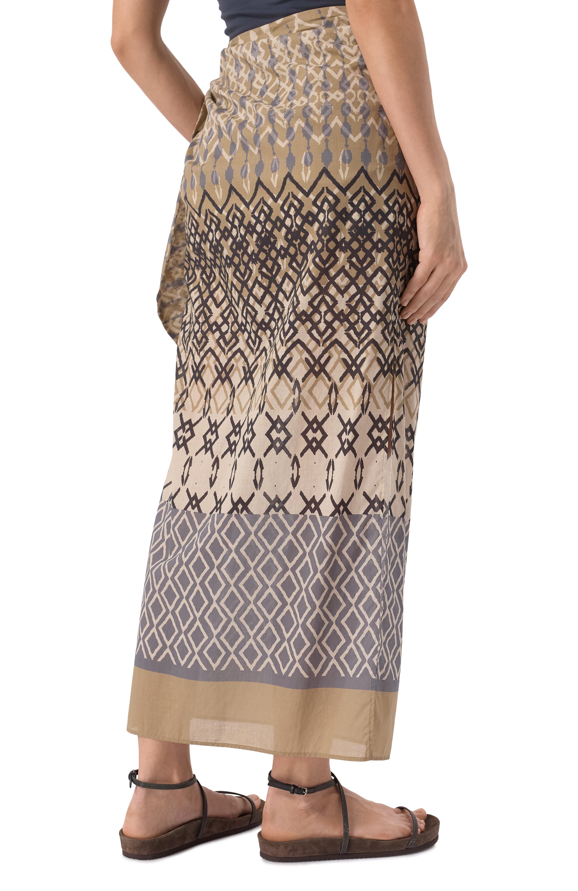 Хлопковая юбка BRUNELLO CUCINELLI, арт. MP01SG3619, фото 4