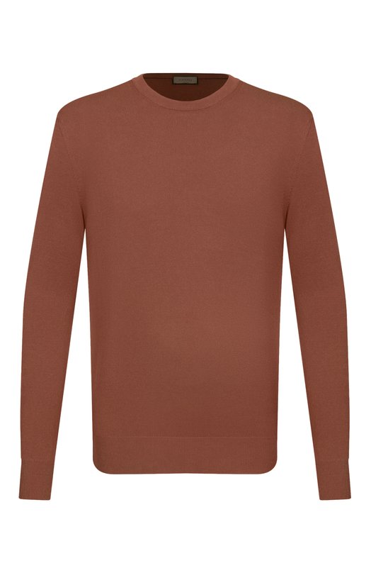 Хлопковый джемпер Canali C0012/MK02459 Коричневый C0012/MK02459