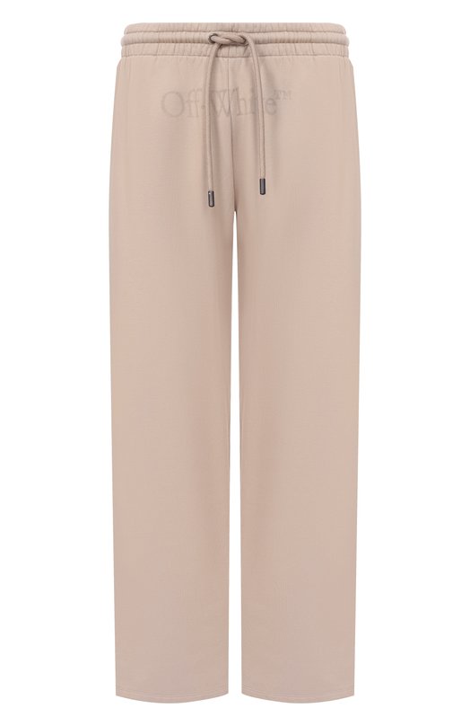 Хлопковые брюки Off-White 0MCH05AS26FLE00C Бежевый 0MCH05AS26FLE00C