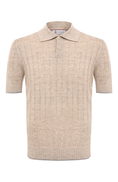Мужская поло изо льна и хлопка BRUNELLO CUCINELLI, арт. M2L70B2256