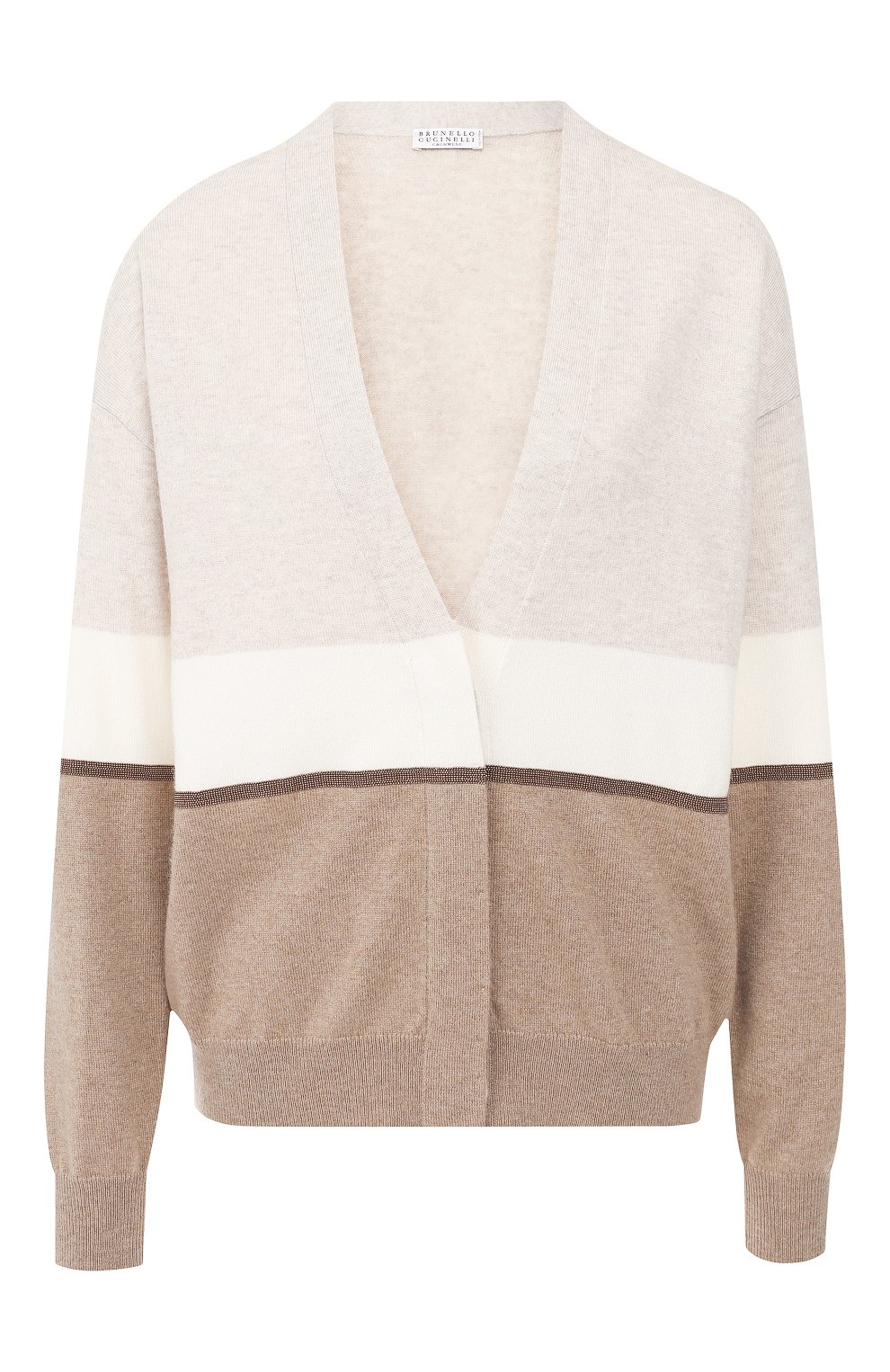 Кашемировый кардиган BRUNELLO CUCINELLI бежевого цвета по цене 226500 руб., арт. M12169926, фото 1 Кашемировый кардиган BRUNELLO CUCINELLI, арт. M12169926, фото 1