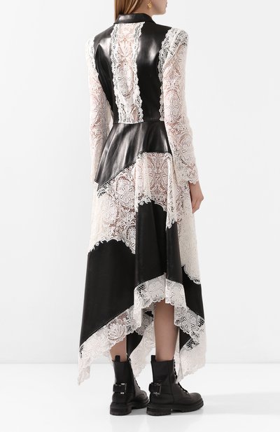 Пальто из смеси кожи и хлопка ALEXANDER MCQUEEN, арт. 621729/Q5ADT, фото 4