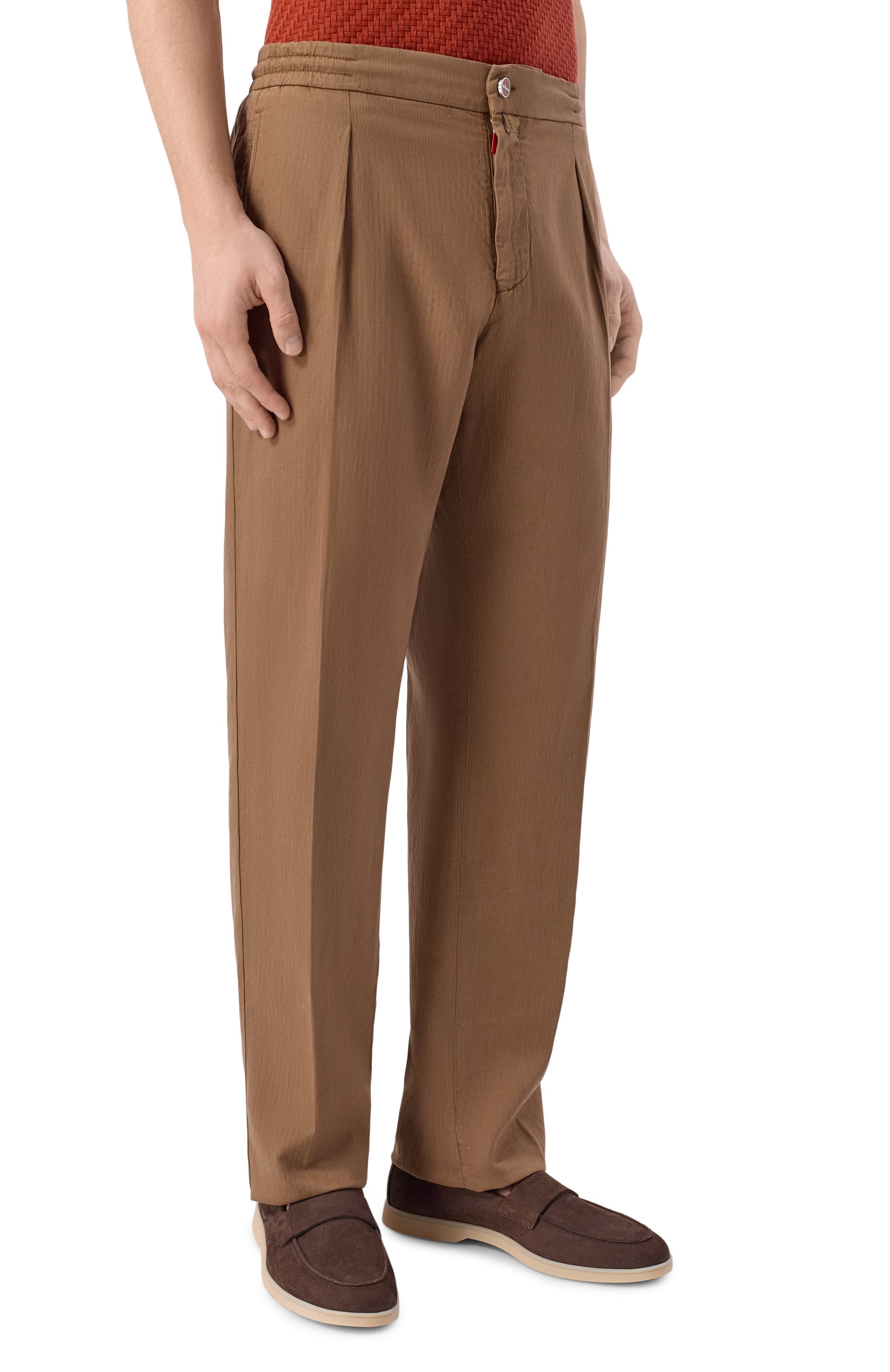 Брюки изо льна и хлопка KITON, арт. UP1LACRK0612H, фото 3