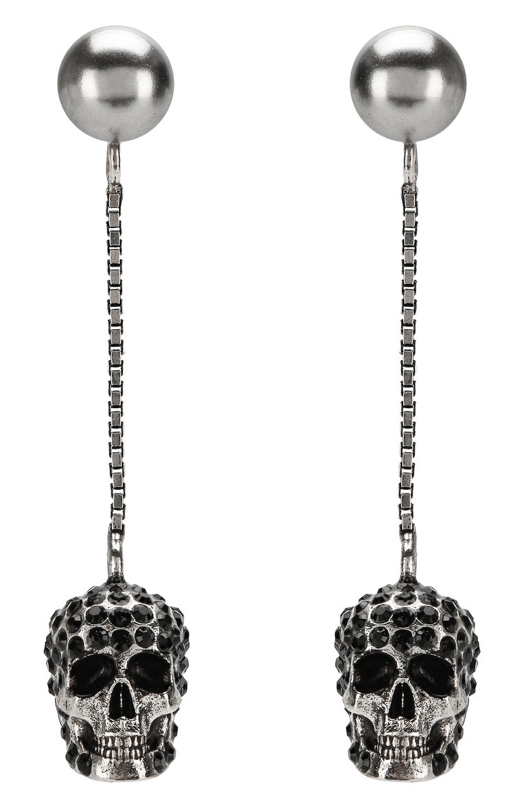 Женские серьги ALEXANDER MCQUEEN серебряного цвета, арт. 582698/J160Y | Фото 1 (Материал: Металл; Нос: Не проставлено; Региональные ограничения белый список (Axapta Mercury): Не проставлено)
