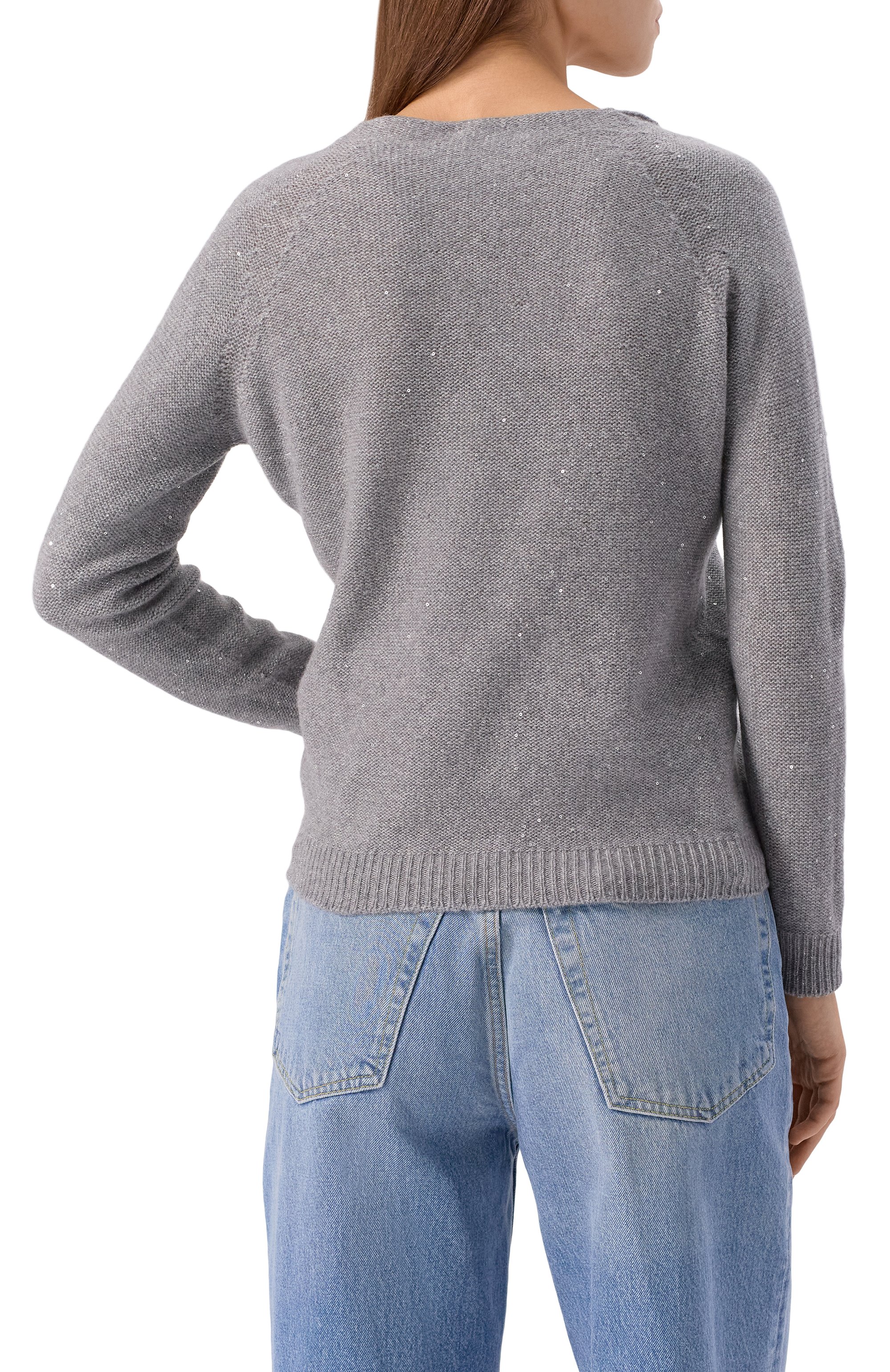 Пуловер из шерсти и кашемира GRAN SASSO серого цвета по цене 44600 руб., арт. 14203/33003, фото 4 Пуловер из шерсти и кашемира GRAN SASSO, арт. 14203/33003, фото 4