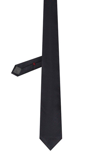 Шелковый галстук BRUNELLO CUCINELLI темно-синего цвета по цене 32900 руб., арт. MM8920018, фото 3 Шелковый галстук BRUNELLO CUCINELLI, арт. MM8920018, фото 3