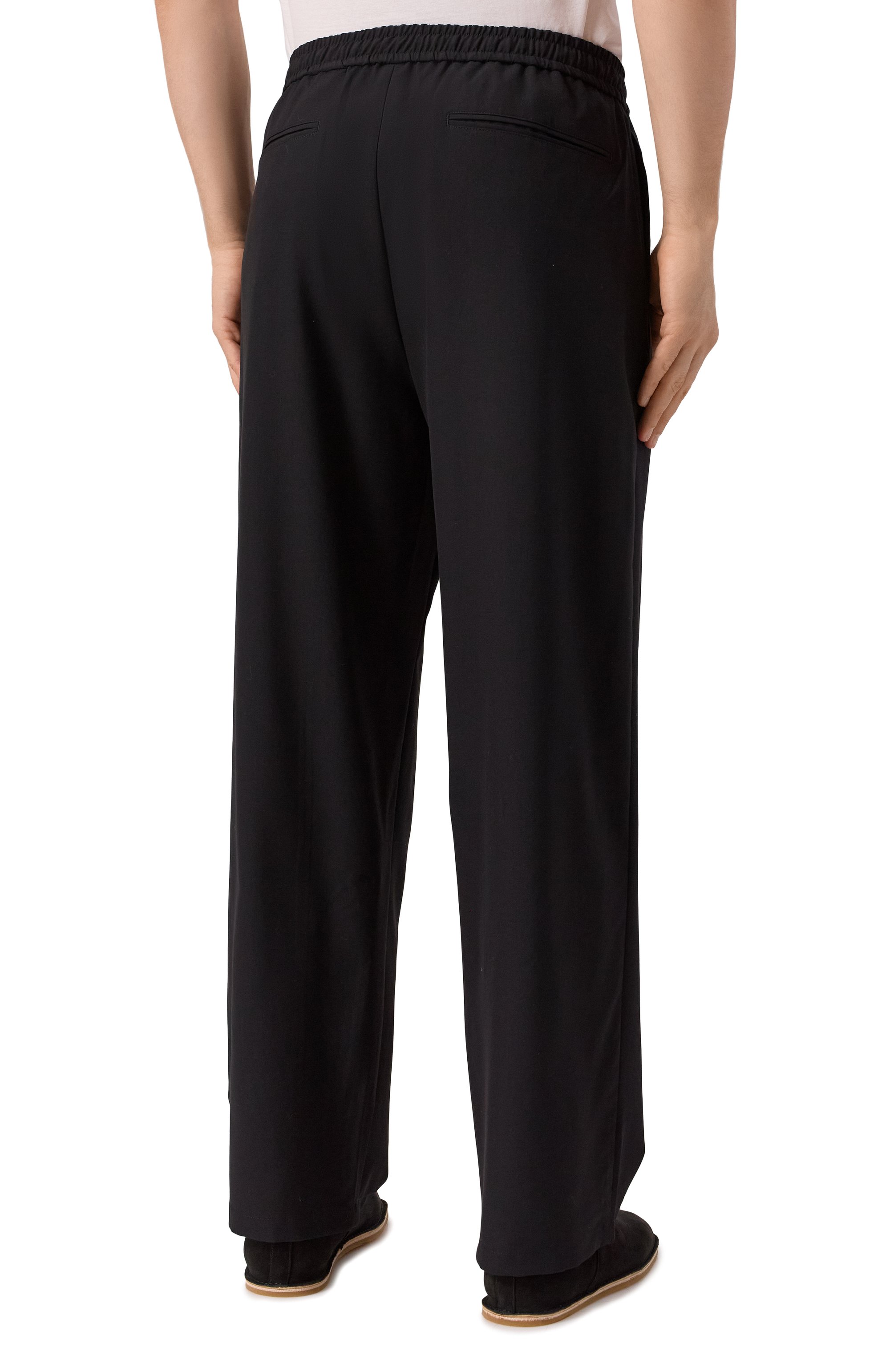 Шерстяные брюки ATTACHMENT черного цвета по цене 67550 руб., арт. AP51-014, фото 4 Шерстяные брюки ATTACHMENT, арт. AP51-014, фото 4