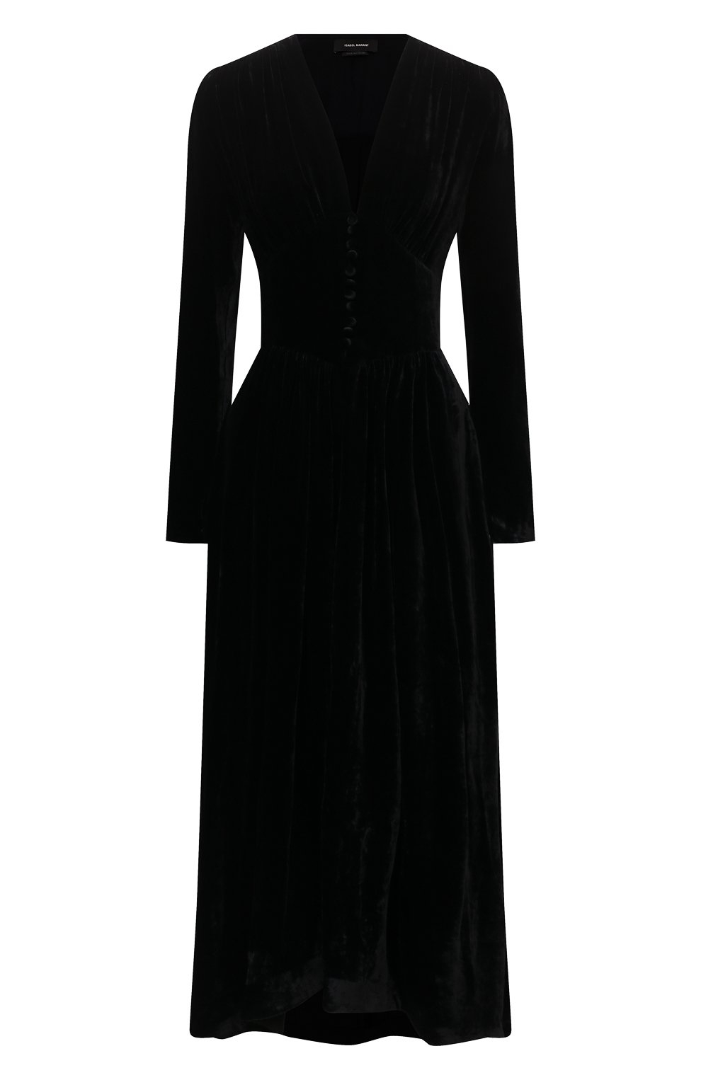 Платье из вискозы и шелка ISABEL MARANT черного цвета по цене 104500 руб., арт. R02070-21H049I/M0YRANI, фото 1 Платье из вискозы и шелка ISABEL MARANT, арт. R02070-21H049I/M0YRANI, фото 1