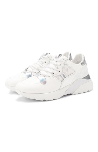 Кожаные кроссовки HOGAN белого цвета по цене 43450 руб., арт. HXW3850BF40KKX, фото 1 Кожаные кроссовки HOGAN, арт. HXW3850BF40KKX, фото 1