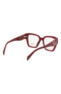 Женские оправа PRADA бордового цвета, арт. 09ZV-15D101 | Фото 4 (Материал: Пластик; Нос: Не проставлено; Региональные ограничения белый список (Axapta Mercury): Не проставлено; Тип очков: Оправа; Оптика Гендер: оптика-женское; Очки форма: Квадратные)