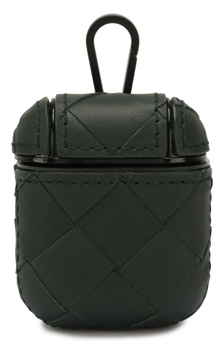 Кожаный чехол для airpods BOTTEGA VENETA зеленого цвета, арт. 610263/VCPQ0 | Фото 1 (Женское Кросс-КТ: Кожа AirPods; Региональные ограничения белый список (Axapta Mercury): RU, Не проставлено; Нос: Не проставлено)