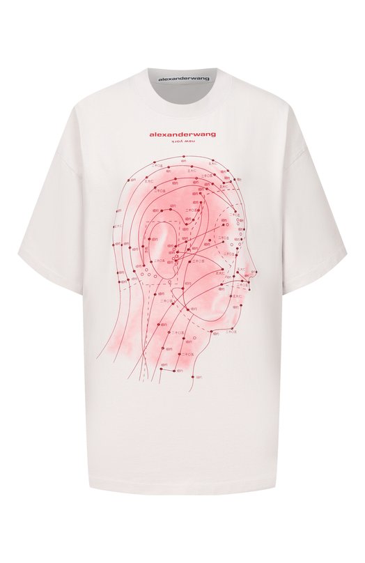 Хлопковая футболка Alexander Wang UCC2261886 Белый UCC2261886