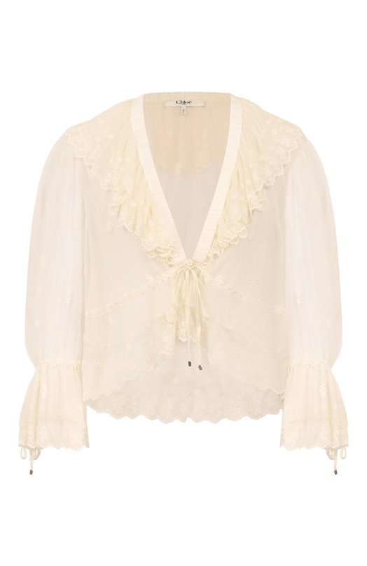 Блузка Chloé CH25UHT26099 Кремовый CH25UHT26099